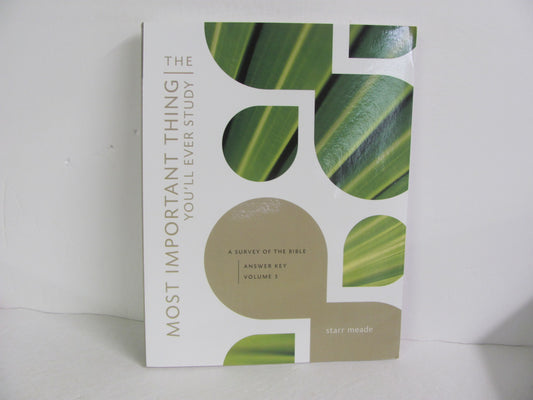 The Most Important Thing Crossway Answer Key  Pre-Owned Bible Textbooks