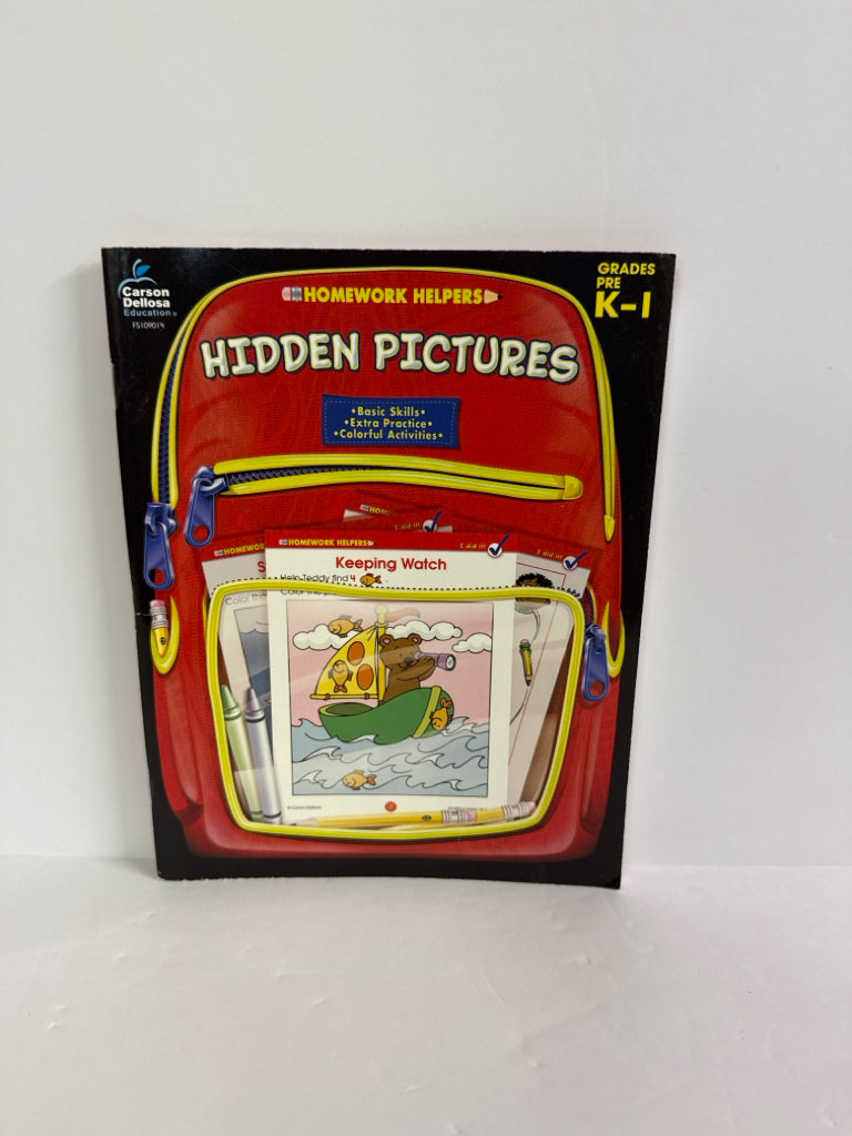 Hidden Pictures Carson Dellosa Workbook  Pre-Owned Elementary Language Textbooks