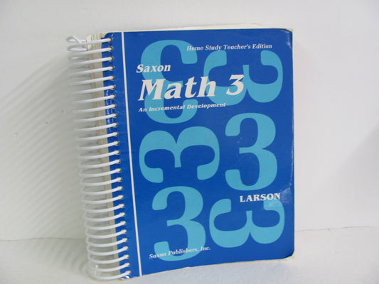 Math 3 Saxon Teacher Edition  Pre-Owned Larson 3rd Grade Mathematics Textbooks