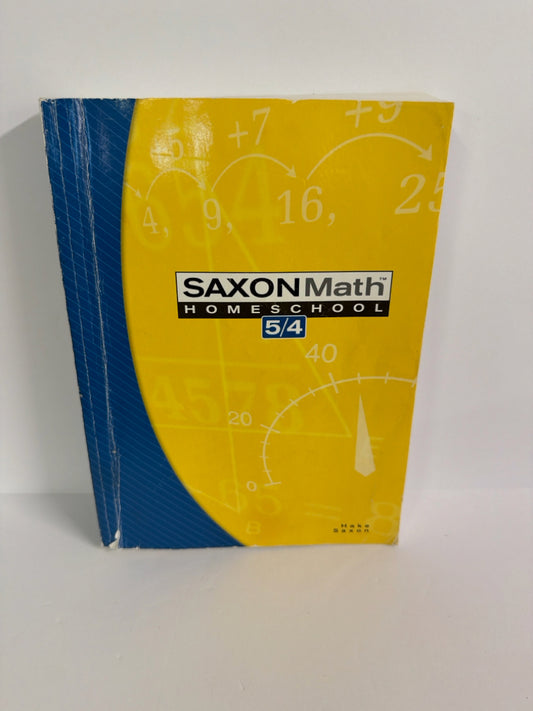 Math 54 Saxon Student Text  Pre-Owned Hake 4th Grade Mathematics Textbooks