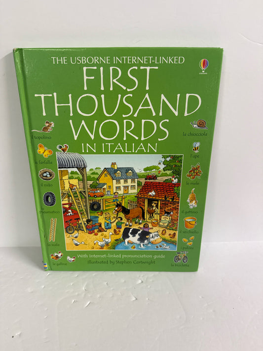 First Thousand Words in Italian Usborne Hardback Books