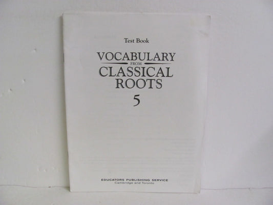 Vocabulary From Classical Root EPS Tests  Pre-Owned 5th Grade Language Textbooks