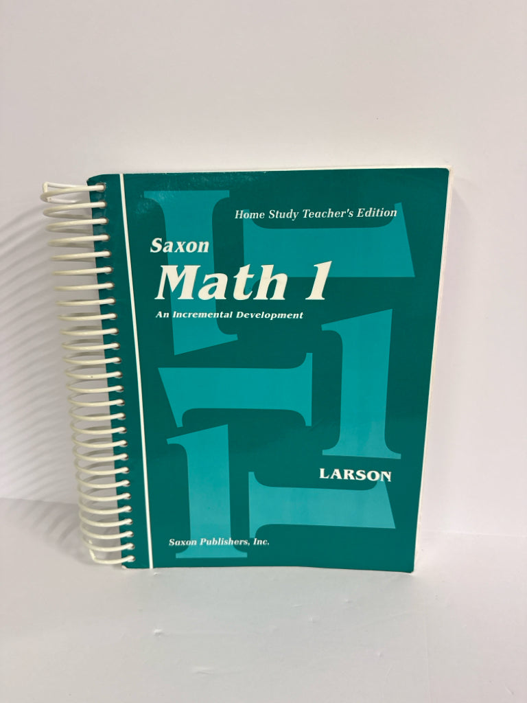 Math 1 Saxon Home Study Teacher's Edition Pre-Ow Larson Mathematics Textbooks