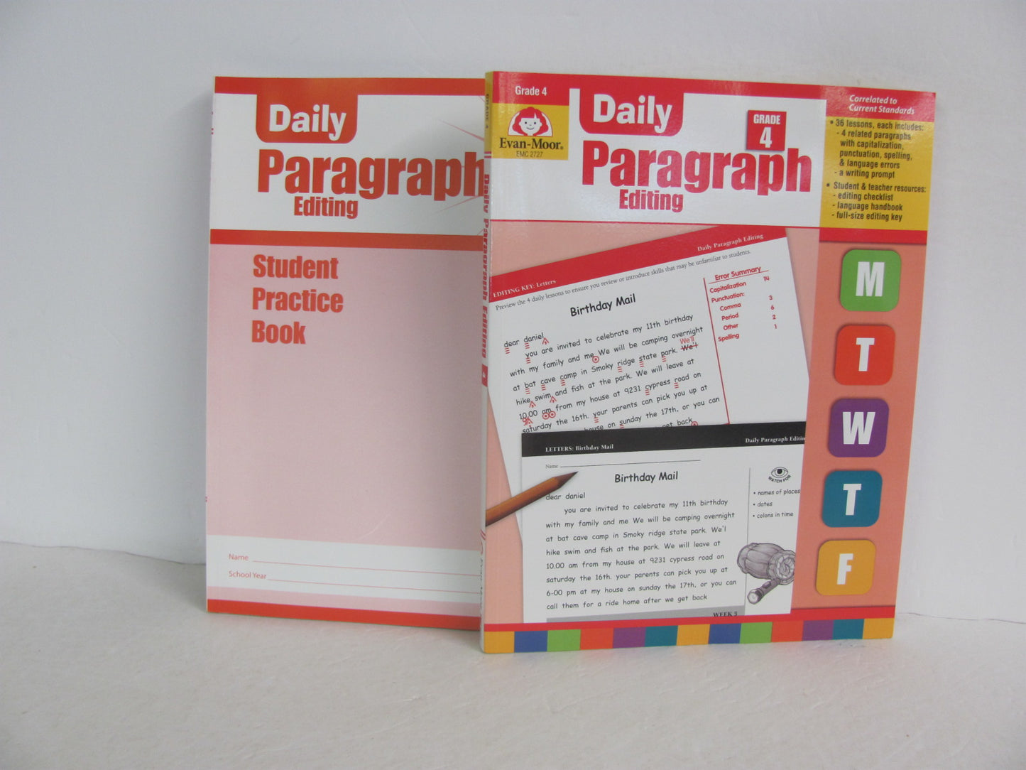 Daily Paragraph Editing Evan-Moor Set  Pre-Owned 4th Grade Language Textbooks