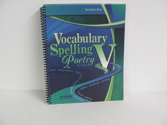 Vocabulary Spelling Poetry V Abeka 11th Grade Spelling/Vocabulary Books