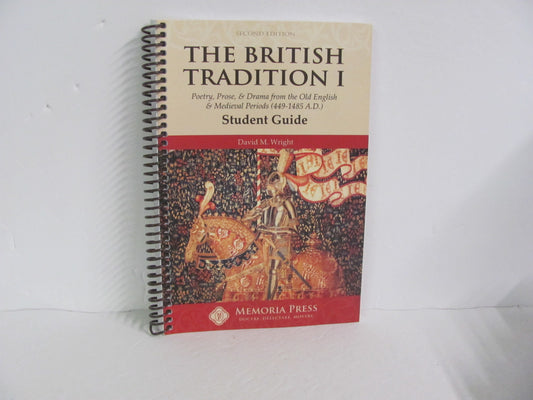 The British Tradition I Memoria Press Student Guide Pre-Owned Reading Textbooks