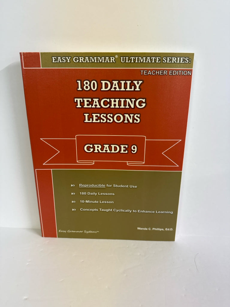 180 Daily Teaching Lessons Easy Grammar Wanda C. Phillips Language Textbooks