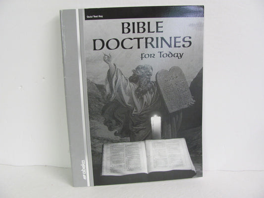 Bible Doctrines For Today Abeka Quiz/Test Key  Pre-Owned Bible Textbooks