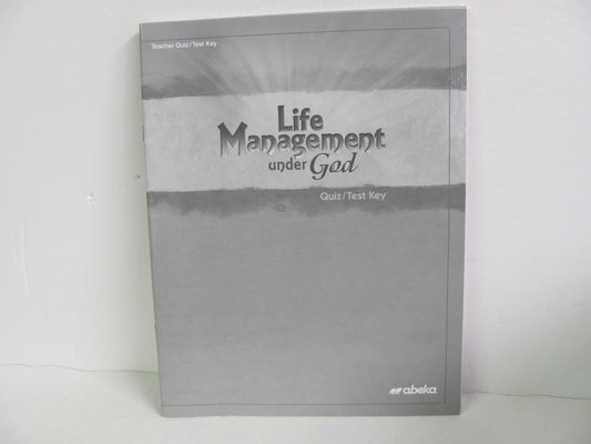 Life Management Under God Abeka Quiz/Test Key  Pre-Owned Bible Textbooks