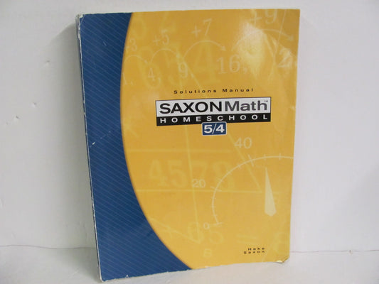 Math 54 Saxon Solutions  Pre-Owned 4th Grade Mathematics Textbooks
