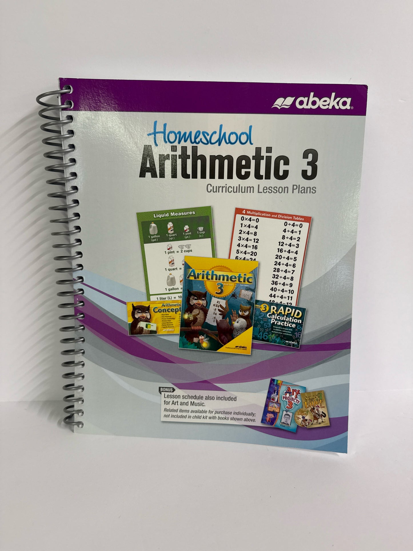 Arithmetic 3 Abeka Curriculum/Lesson Plan Pre-Owned Mathematics Textbooks