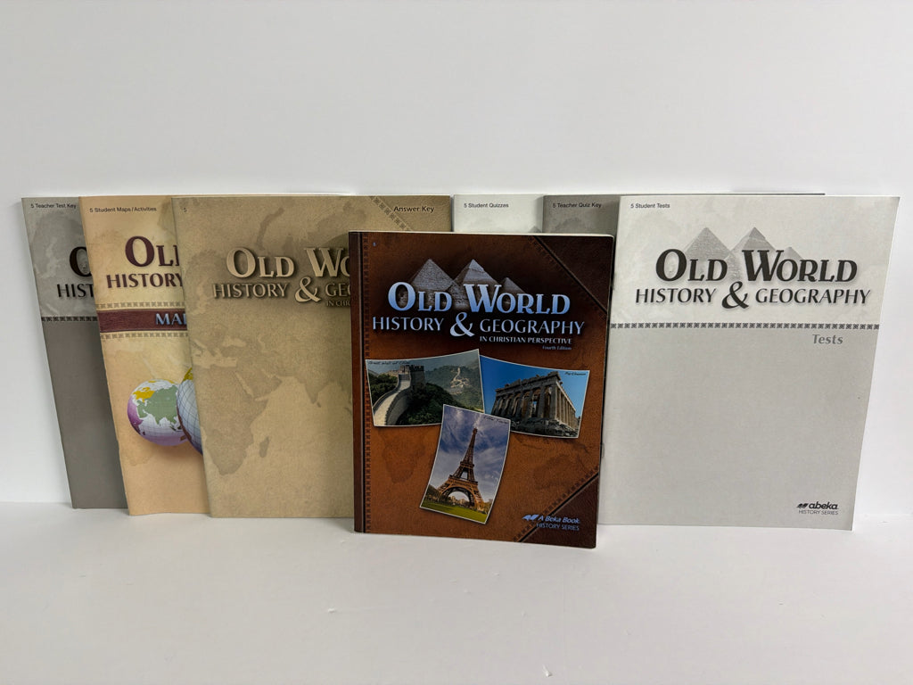 Old World History & Geography Abeka Set  Pre-Owned 5th Grade History Textbooks