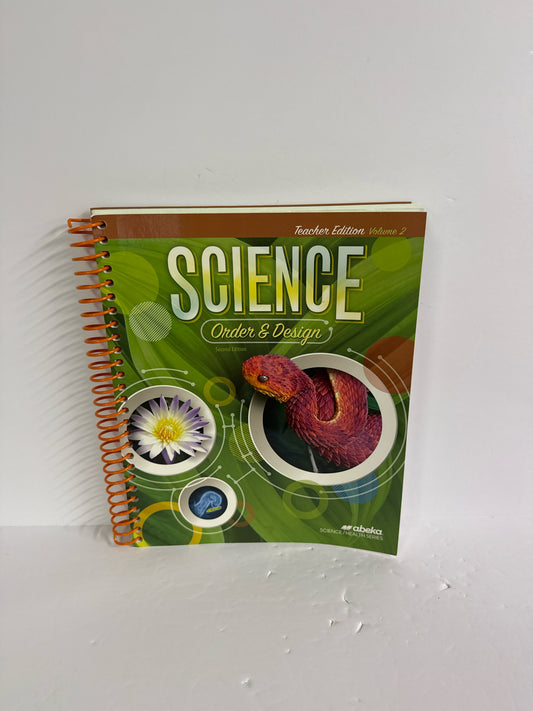 Order & Design Abeka Teacher Edition  Pre-Owned 7th Grade Science Textbooks