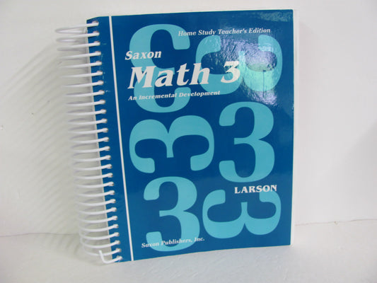 Math 3 Saxon Teacher Edition  Pre-Owned Larson 3rd Grade Mathematics Textbooks