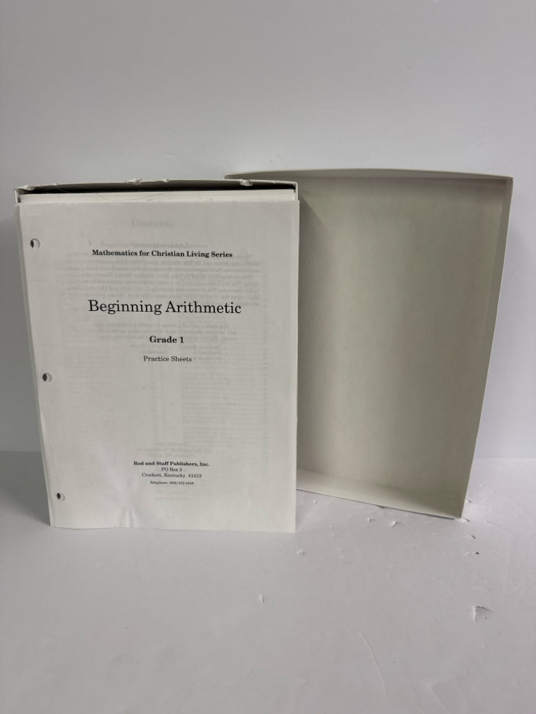 Beginning Arithmetic Rod and Staff 1st Grade Mathematics Textbooks