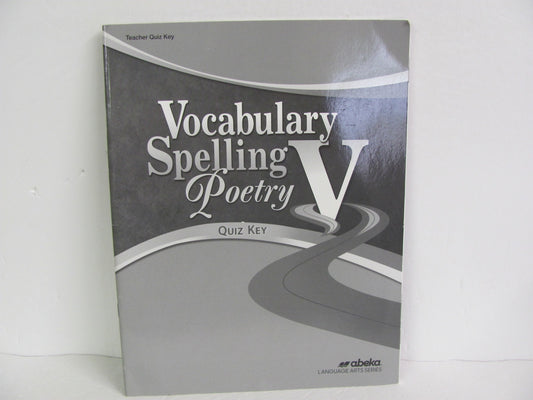 Vocabulary Spelling Poetry V Abeka Quiz Key Pre-Owned Spelling/Vocabulary Books