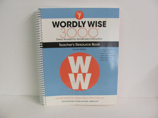Wordly Wise 3000 EPS Teacher Resource Book Pre-Owned Language Textbooks