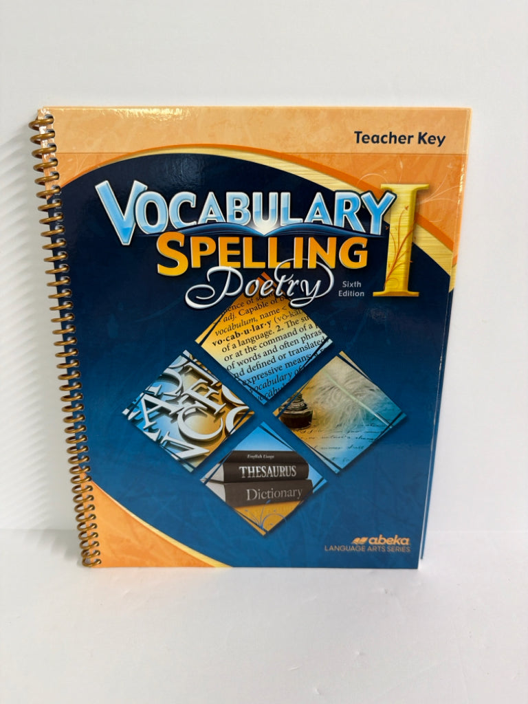 Vocabulary Spelling Poetry I Abeka Teacher Key  Pre-Owned Language Textbooks