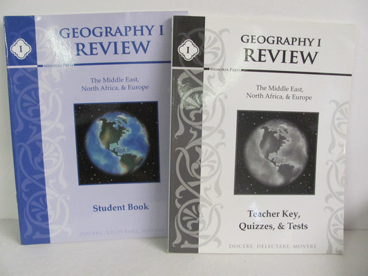 Geography 1 Review Memoria Press Set  Pre-Owned Elementary Geography Books