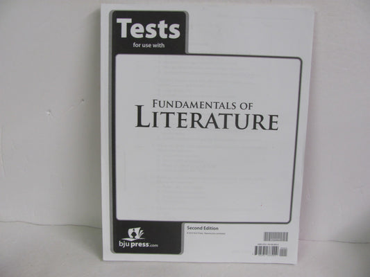 Fundamentals of Literature BJU Press Tests  Pre-Owned Reading Textbooks