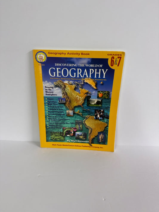 Discovering the World of Geography Carson Dellosa 6th Grade Geography Textbooks