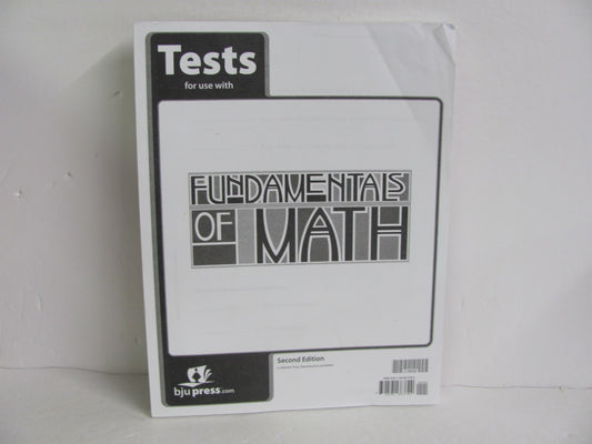 Fundamentals of Math BJU Press Tests  Pre-Owned 7th Grade Mathematics Textbooks