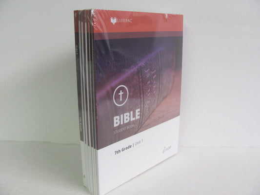 Bible 7 Lifepac Set  Pre-Owned 7th Grade Bible Textbooks