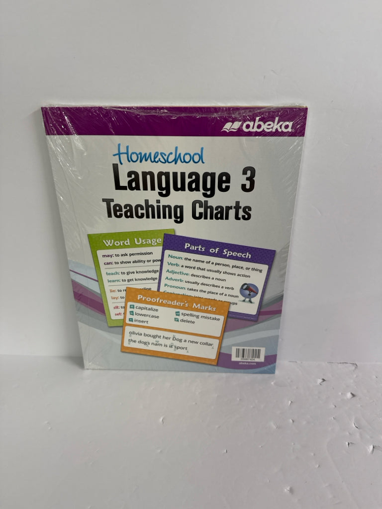 Language 3 Abeka Chart  Pre-Owned 3rd Grade Language Textbooks