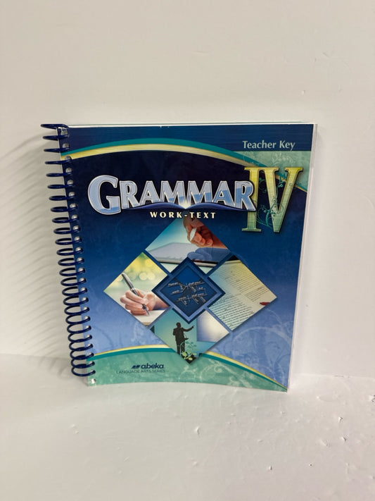 Grammar IV Abeka Teacher Key  Pre-Owned 10th Grade Language Textbooks