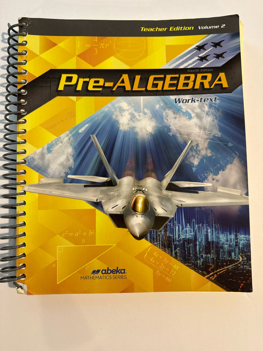 Pre Algebra Abeka Teacher Edition  Pre-Owned 8th Grade Mathematics Textbooks