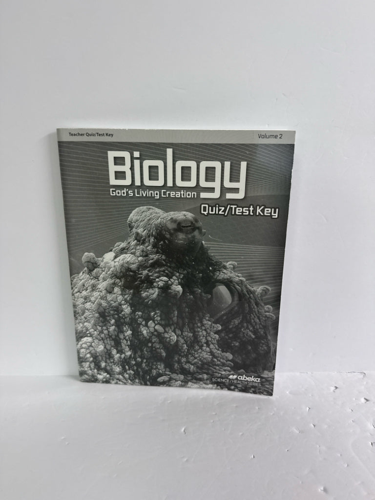 Biology Vol 2 Abeka Quiz/Test Key  Pre-Owned 10th Grade Science Textbooks