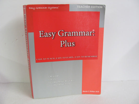 Easy Grammar Plus ISHA Enterprises Teacher Edition  Pre-Owned Language Textbooks