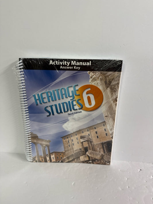 Heritage Studies 6 BJU Press Activity Manual Key 6th Grade History Textbooks