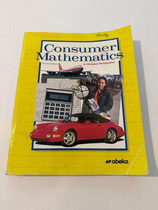 Consumer Mathematics  Abeka Student Text  Pre-Owned Mathematics Textbooks