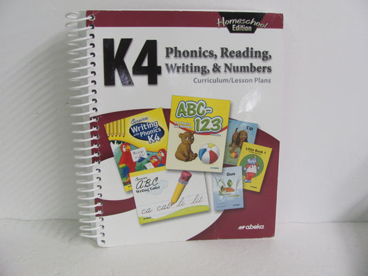 K4 Phonics, Reading Abeka Curriculum Pre-Owned K4 Language Textbooks