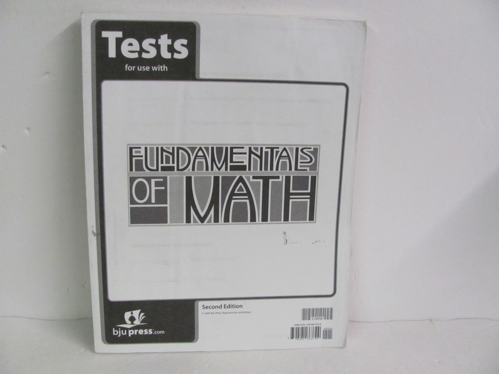 Fundamentals of Math BJU Press Tests Pre-Owned 7th Grade Mathematics ...