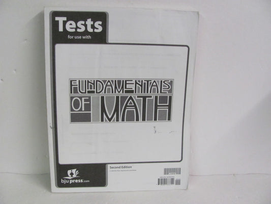 Fundamentals of Math BJU Press Tests  Pre-Owned 7th Grade Mathematics Textbooks