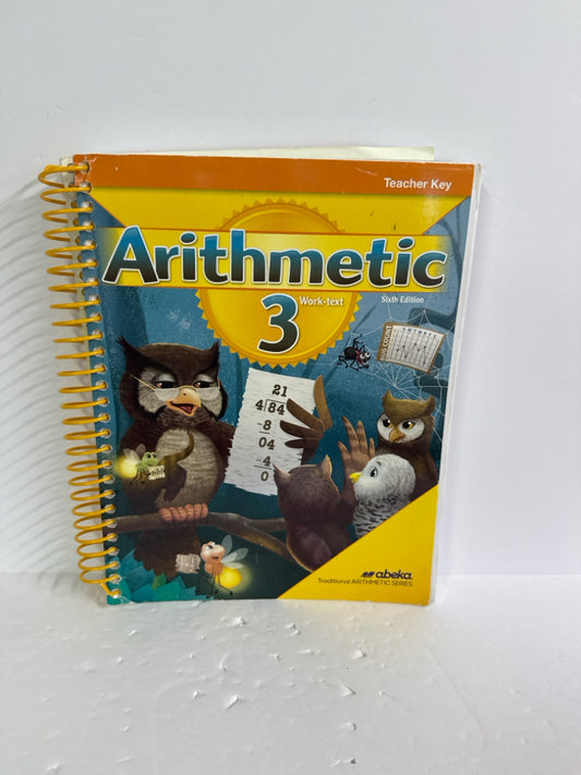 Arithmetic 3 Abeka Teacher Key  Pre-Owned 3rd Grade Mathematics Textbooks