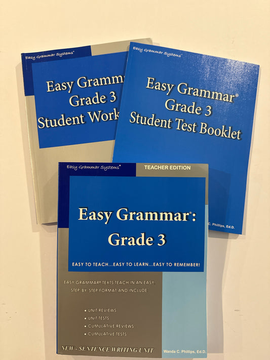 Easy Grammar 3 Easy Grammar New Phillips 3rd Grade Grammar Books