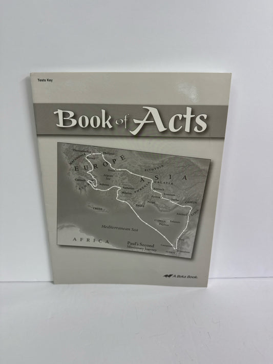 Book of Acts Abeka Test Key Pre-Owned 8th Grade Bible Textbooks