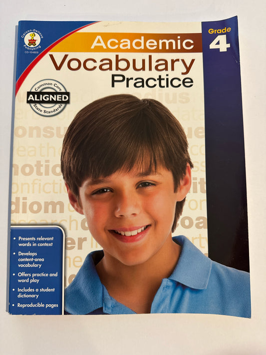 Academic Vocabulary Practice 4 Carson Dellosa Summer Study Books