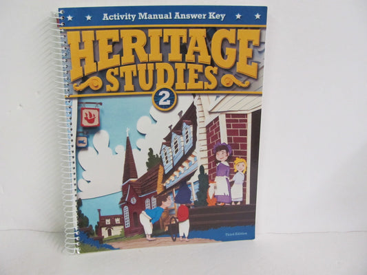 Heritage Studies 2 BJU Press Activity Key Pre-Owned 2nd Grade History Textbooks