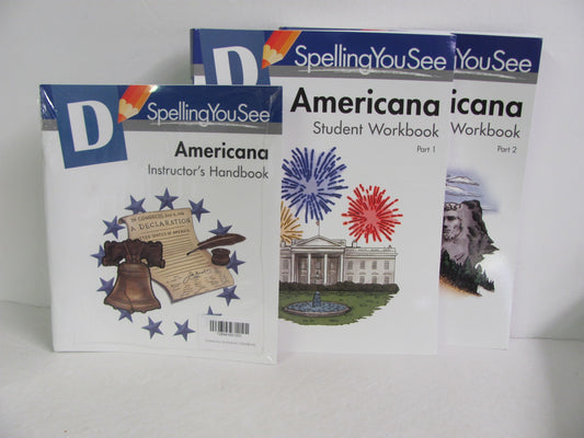 Americana Spelling You See Set  Pre-Owned Elementary Spelling/Vocabulary Books