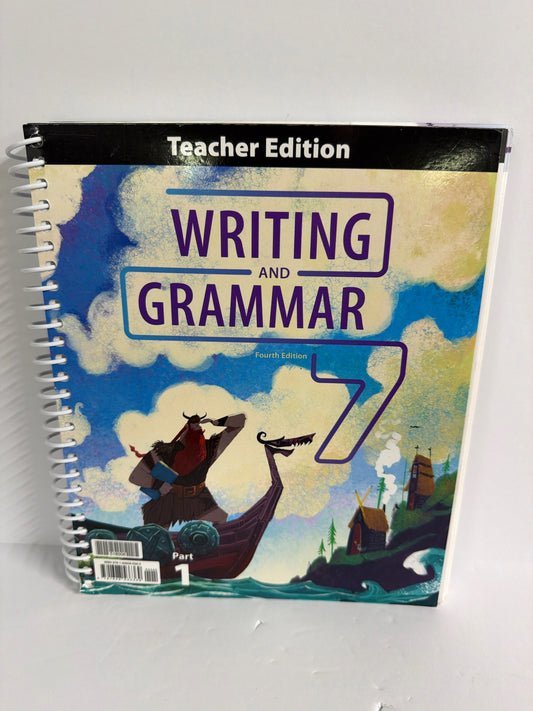 Writing & Grammar 7 BJU Press Pre-Owned 7th Grade Writing Books