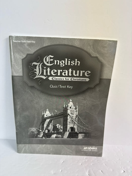 English Literature Abeka Quiz/Test Key  Pre-Owned 12th Grade Language Textbooks