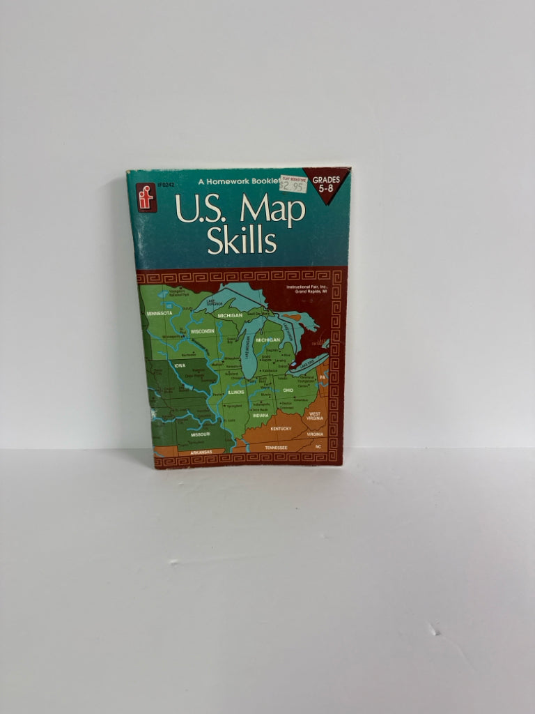 U.S. Map Skills Instructional Fair Pre-Owned Elementary State Study Books