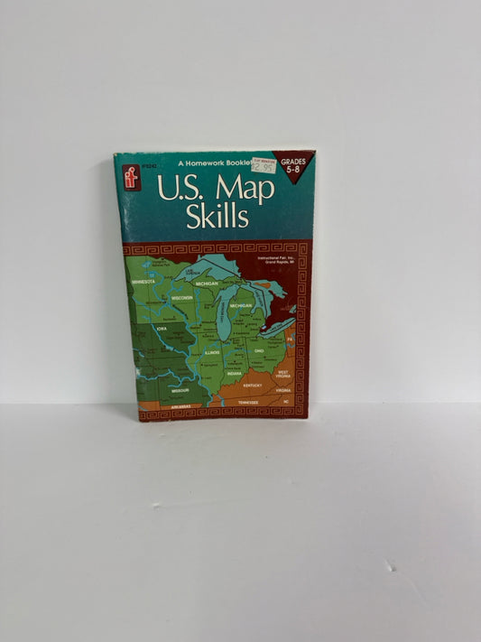 U.S. Map Skills Instructional Fair Pre-Owned Elementary State Study Books