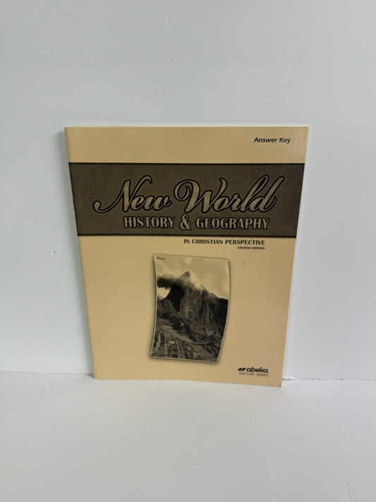 New World History & Geography Abeka Answer Key  Pre-Owned History Textbooks