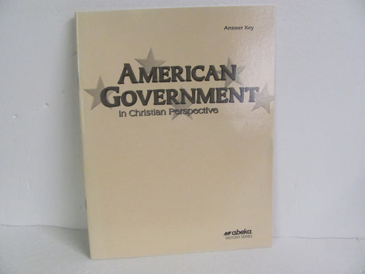 American Government Abeka Answer Key  Pre-Owned 12th Grade History Textbooks