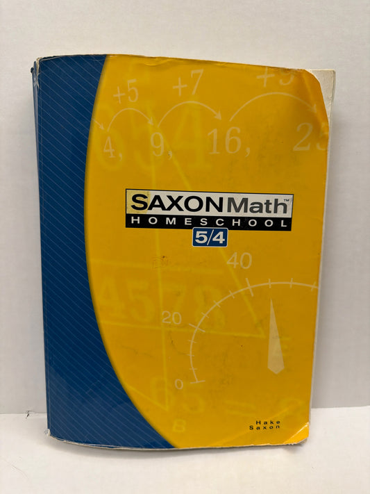 Homeschool 5/4 Saxon Student Text  Pre-Owned Hake Mathematics Textbooks